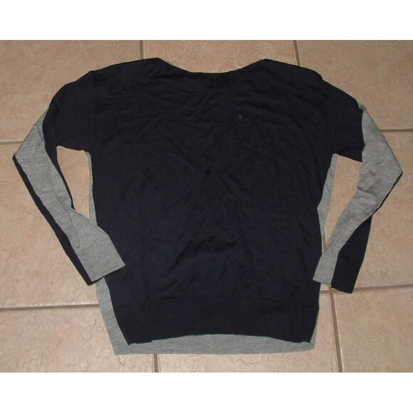 LOFT Sweaters - Navy Front / Gray Back Sz Large Casual Wear Lightweight Wool Blend Sweater LOFT